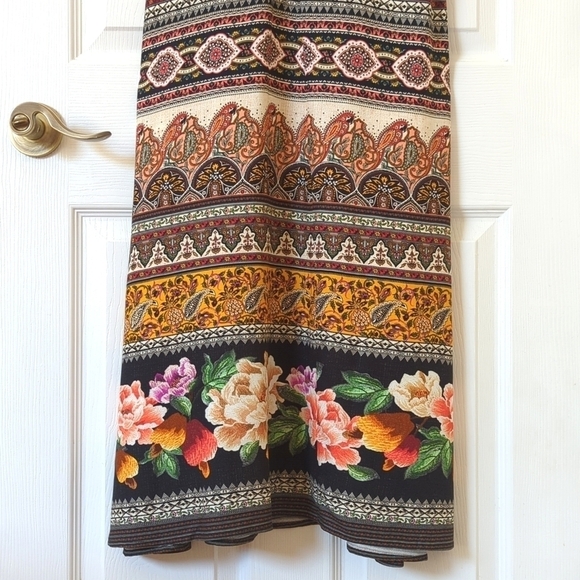 FARM Rio Anthropologie Esmeralda Floral Flowy Short Sleeve A-Line Maxi Dress XSP - Picture 13 of 14